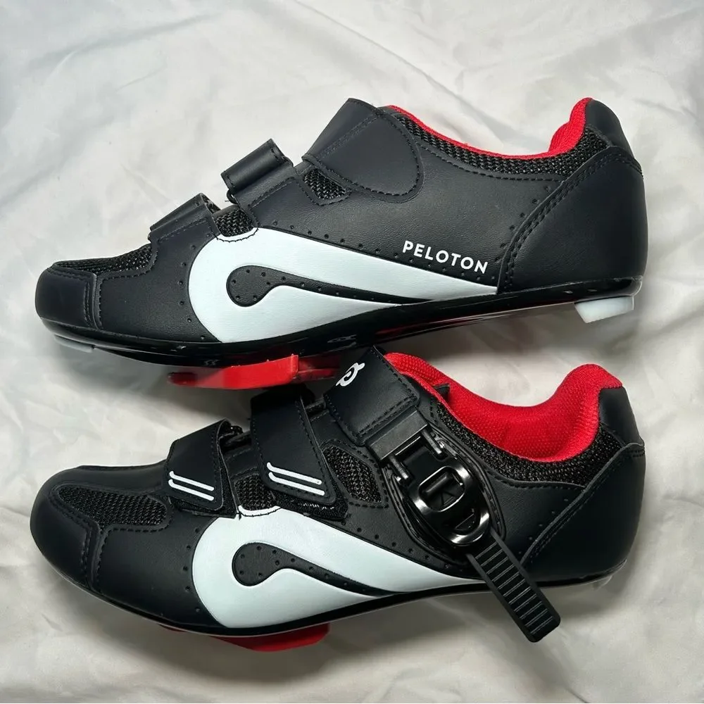 Peloton Black & White Unisex Cycling Bike Cleat Shoes women’s shoe size 9 mens 7